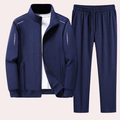 Men's Tracksuit - Zip-Up - Elastic Waist - Jogging Suit - Men's Activewear-Grace Aura