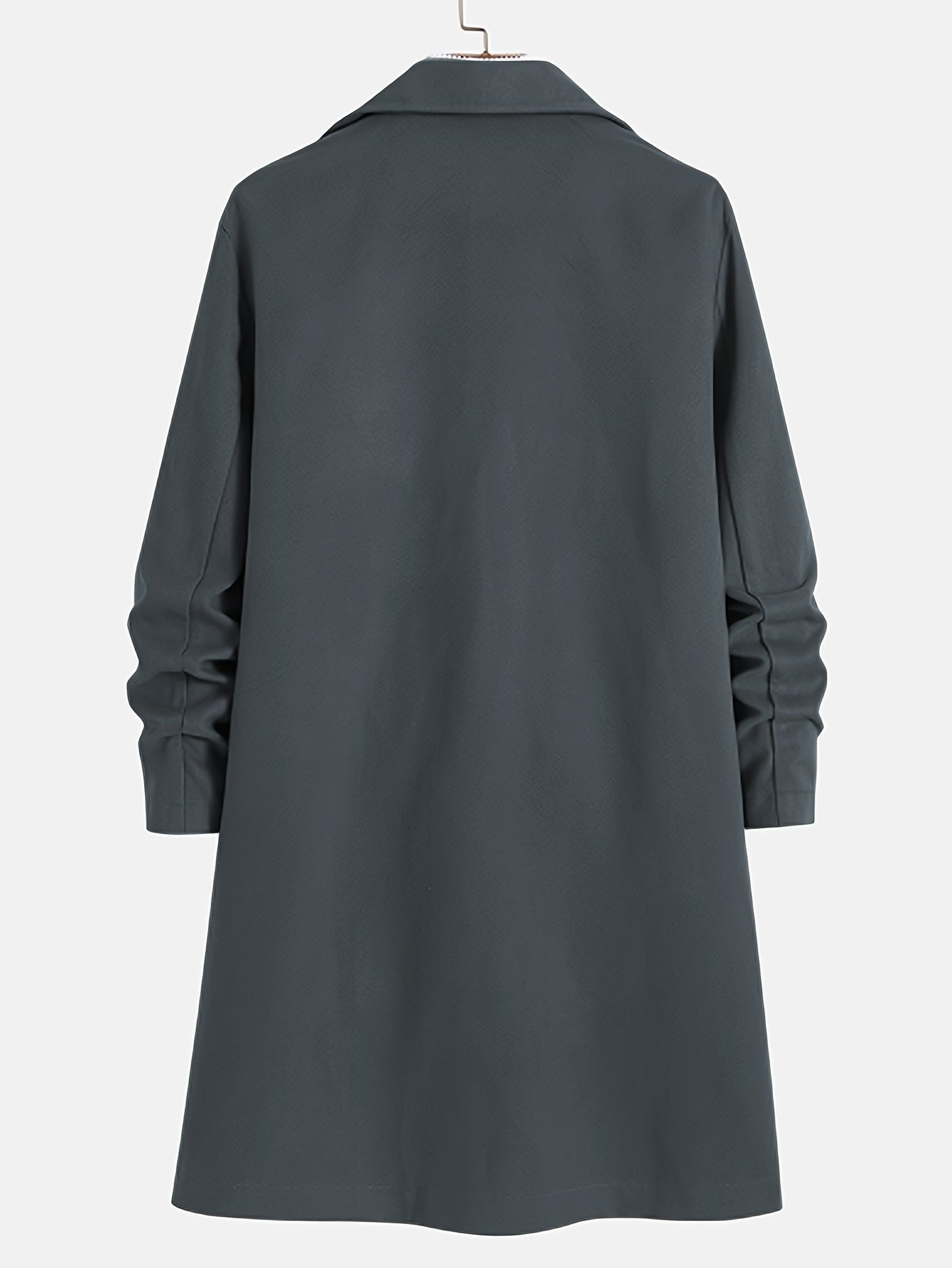 Men's Trench Coat - Wool Blend - Single Breasted - Wool Trench Coat - Men's Jackets-Grace Aura