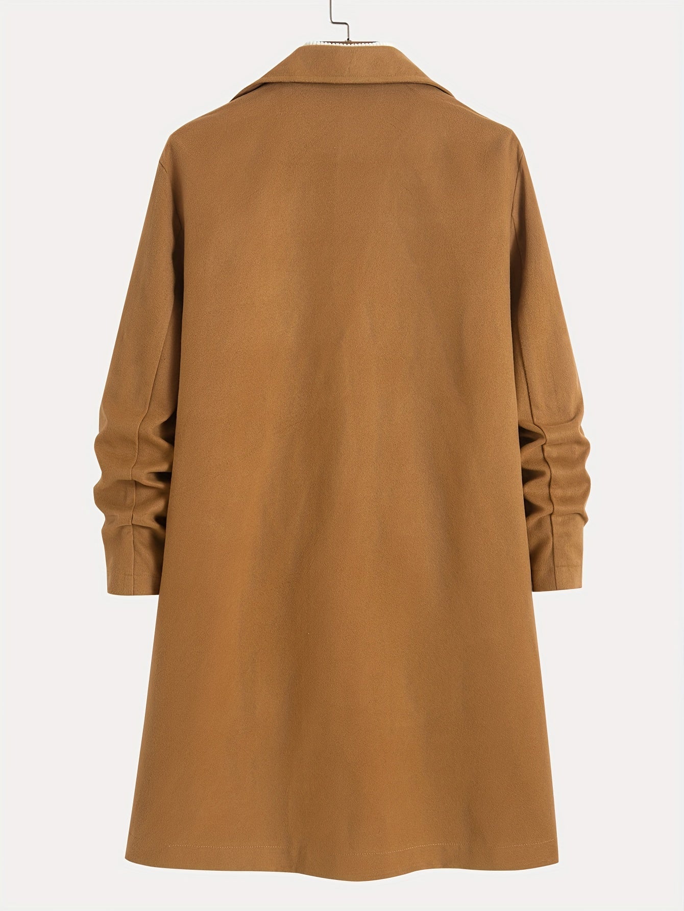 Men's Trench Coat - Wool Blend - Single Breasted - Wool Trench Coat - Men's Jackets-Grace Aura