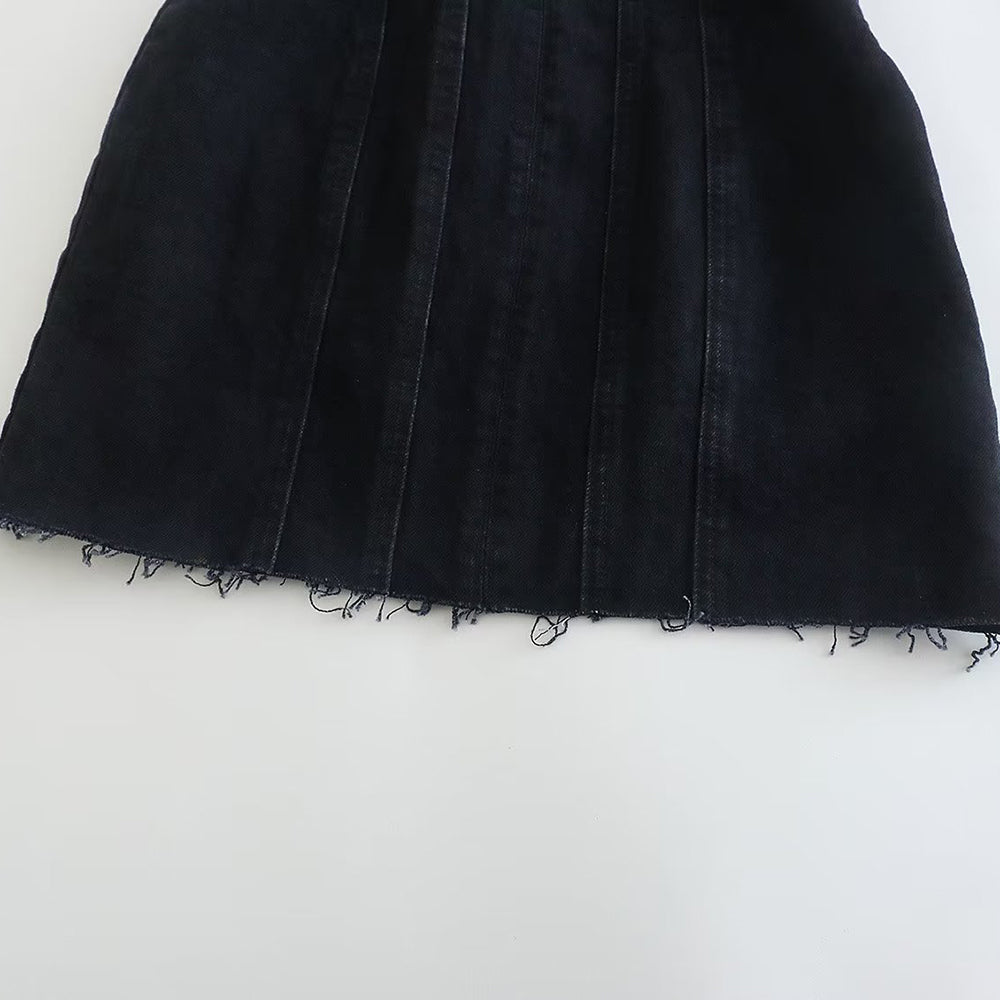 Mini Denim Dress - Women's Tube Bodycon Denim Strapless Dress-Grace Aura