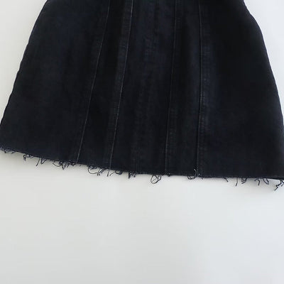 Mini Denim Dress - Women's Tube Bodycon Denim Strapless Dress-Grace Aura