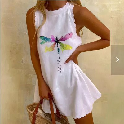 Mini Dress - Sleeveless - Loose Fit - Short Dress - Summer Dress-Grace Aura