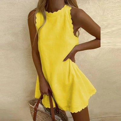Mini Dress - Sleeveless - Loose Fit - Short Dress - Summer Dress-Grace Aura