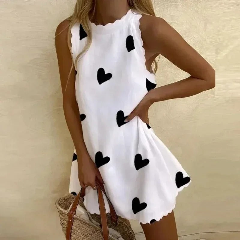 Mini Dress - Sleeveless - Loose Fit - Short Dress - Summer Dress-Grace Aura