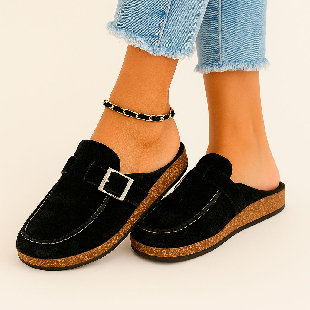 Mules - Women's Slip-On Suede Clogs Slippers-Grace Aura