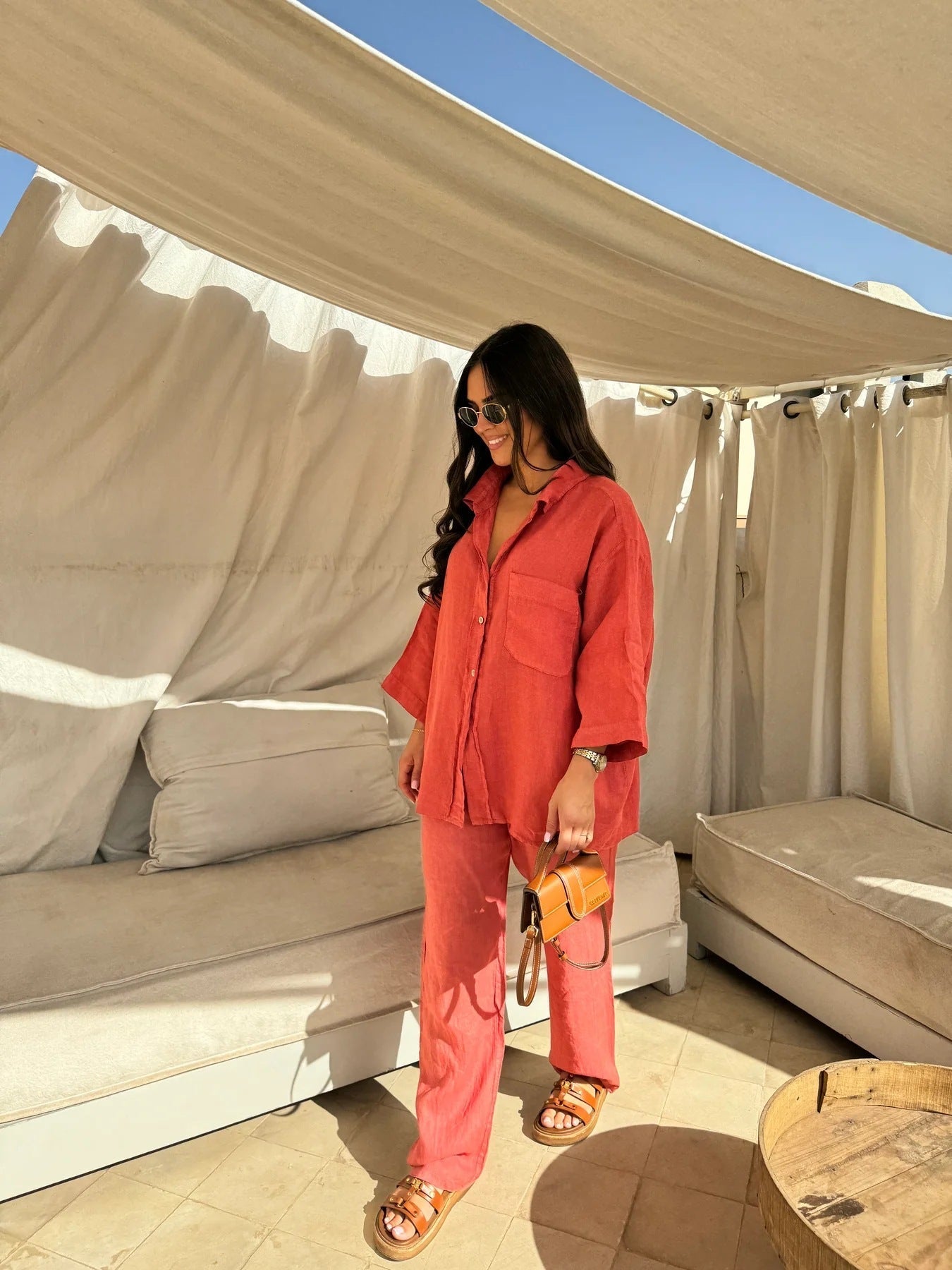 Noble Elegance Linen Set-Grace Aura