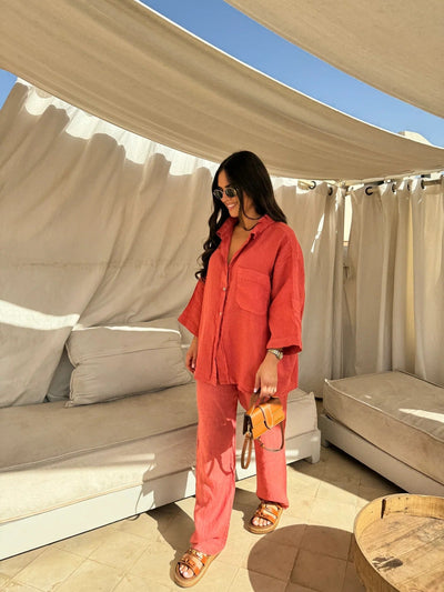 Noble Elegance Linen Set-Grace Aura