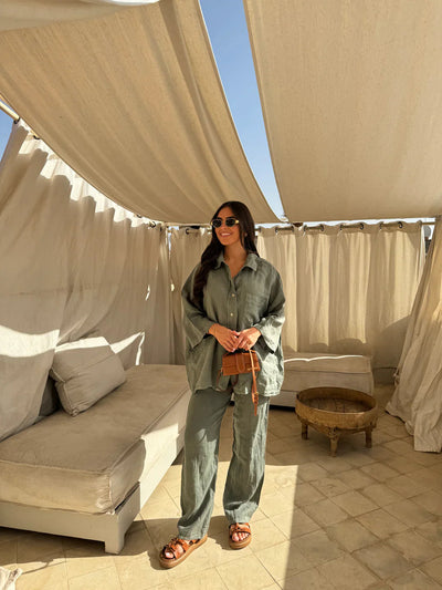 Noble Elegance Linen Set-Grace Aura