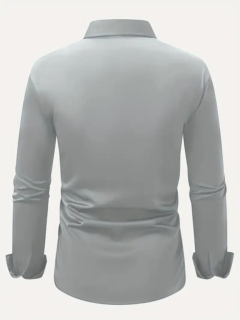 Non Iron Shirt | Wrinkle Free | Slim Fit | Button-Up Shirt | Men's Shirts-Grace Aura