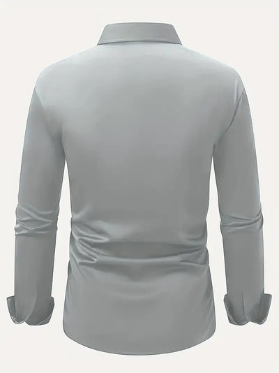 Non Iron Shirt | Wrinkle Free | Slim Fit | Button-Up Shirt | Men's Shirts-Grace Aura