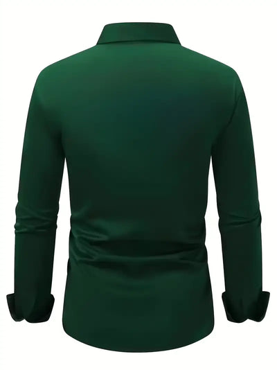 Non Iron Shirt | Wrinkle Free | Slim Fit | Button-Up Shirt | Men's Shirts-Grace Aura
