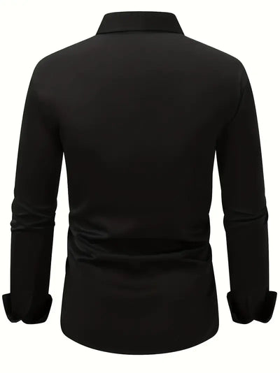 Non Iron Shirt | Wrinkle Free | Slim Fit | Button-Up Shirt | Men's Shirts-Grace Aura