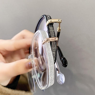 Non-Prescription Glasses | Square | Clear Lensed | Blue Light Blocking Glasses | Women's Glasses-Grace Aura