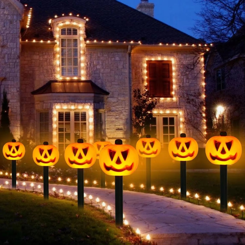 Outdoor Pumpkin Lights | Solar Powered | LED | Halloween Garden Lights | Halloween Lights for Outdoors-Grace Aura