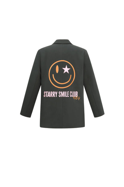 Oversized Blazer - Starry - Printed - Loose Fit Blazer - Women's Blazer-Grace Aura