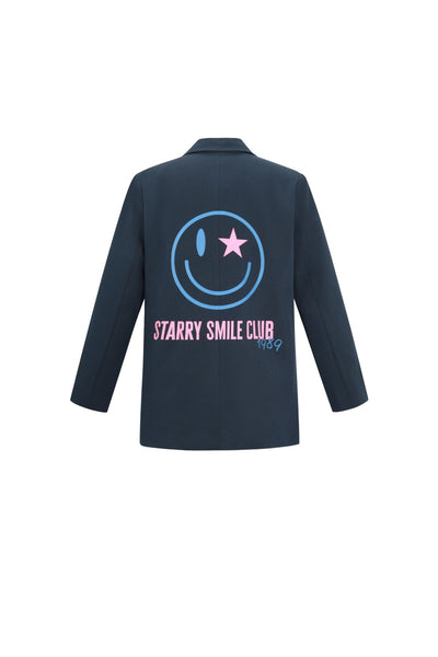 Oversized Blazer - Starry - Printed - Loose Fit Blazer - Women's Blazer-Grace Aura