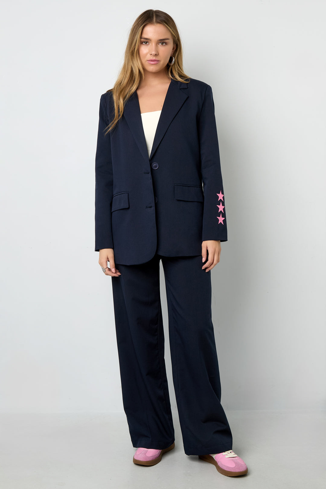 Oversized Blazer - Starry - Printed - Loose Fit Blazer - Women's Blazer-Grace Aura