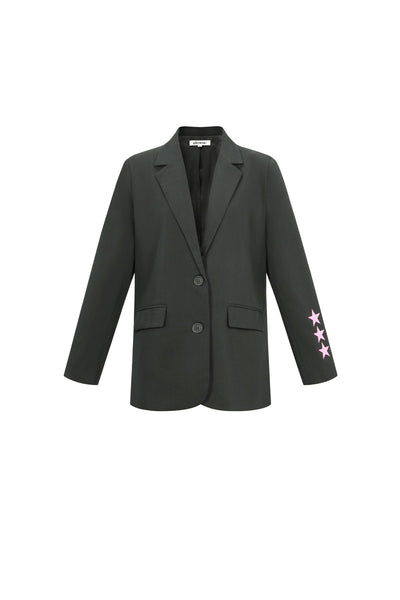 Oversized Blazer - Starry - Printed - Loose Fit Blazer - Women's Blazer-Grace Aura
