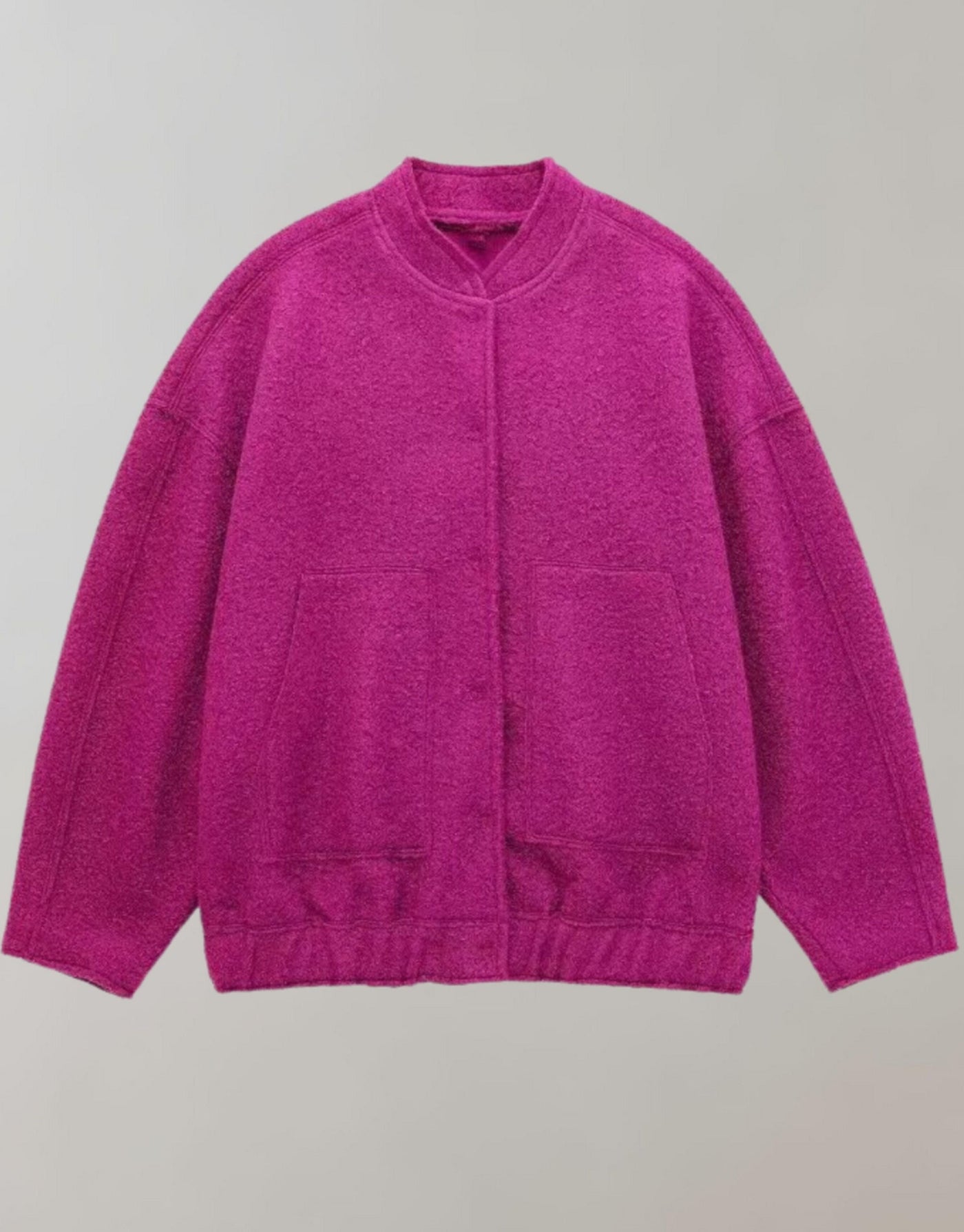 Oversized Bomber Jacket | Casual | Button-Up | Oversized Jacket | Women's Jacket-Grace Aura