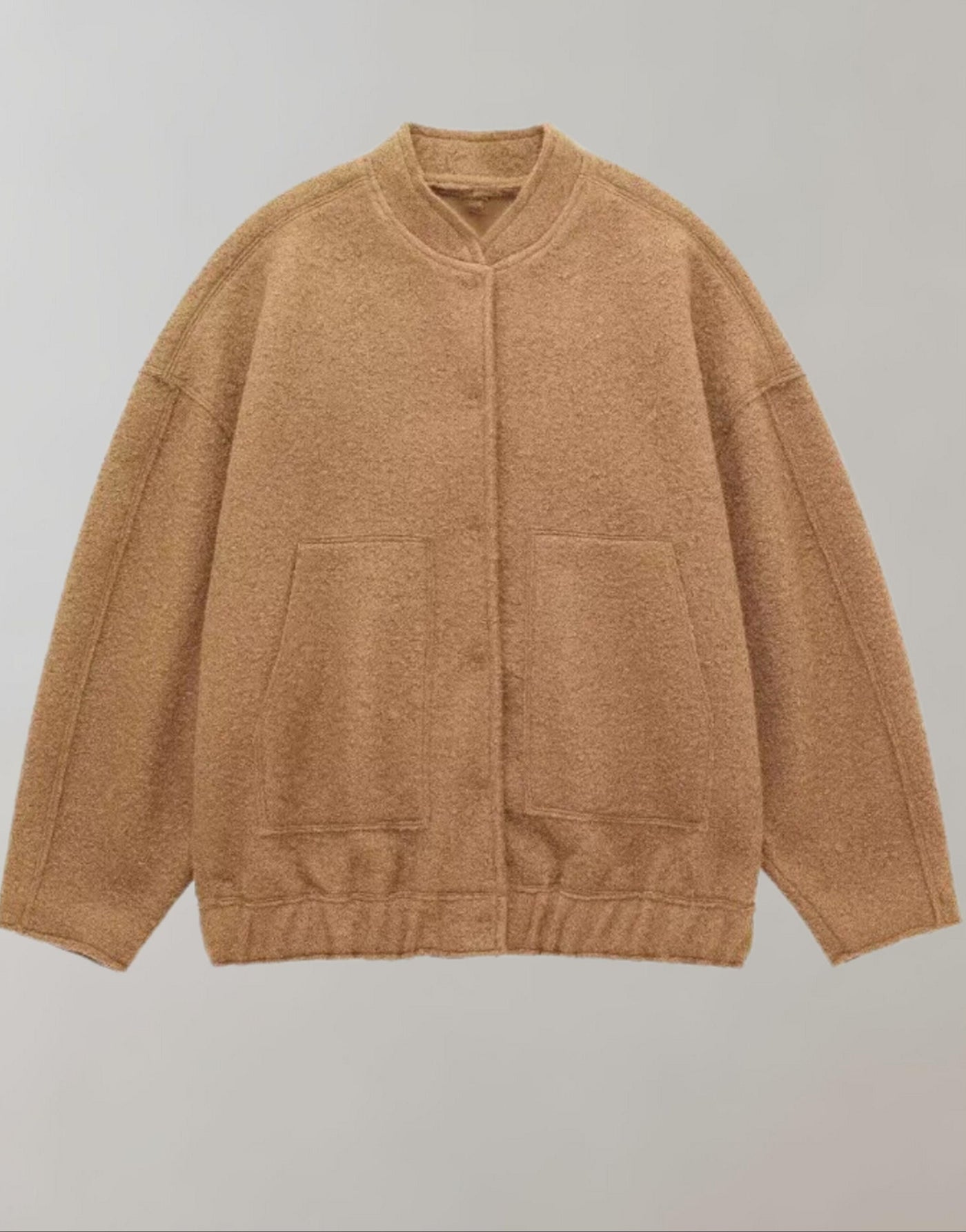 Oversized Bomber Jacket | Casual | Button-Up | Oversized Jacket | Women's Jacket-Grace Aura
