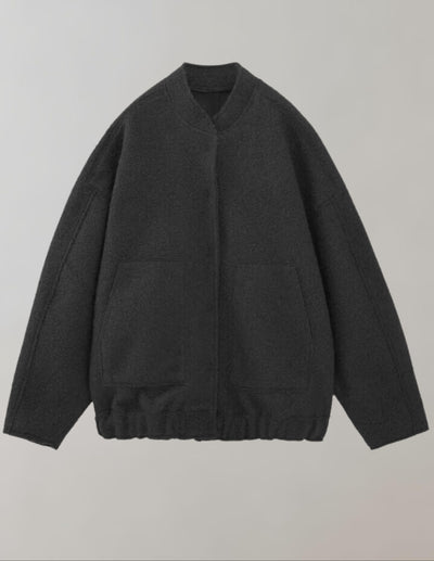 Oversized Bomber Jacket | Casual | Button-Up | Oversized Jacket | Women's Jacket-Grace Aura