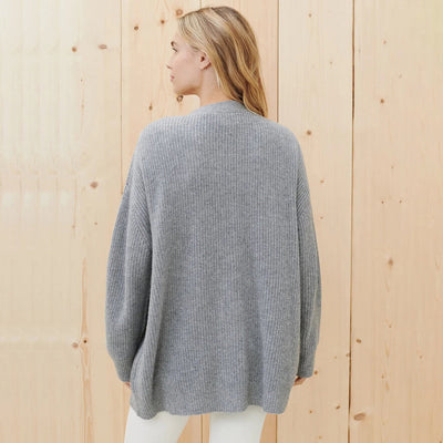 Oversized Cardigan - Button-Up - Cashmere - Knitted Cardigan - Women's Clothing-Grace Aura