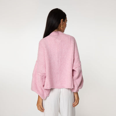 Oversized Cardigan - Chunky - Button-Up - Knit Cardigan - Women's Cardigan-Grace Aura