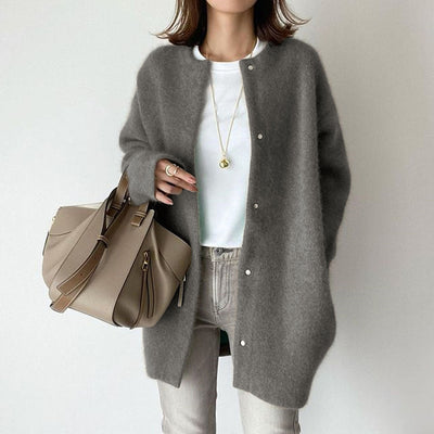 Oversized Cardigan - Knitted - Button-Up - Cardigan Jacket - Winter Clothes for Women -Grace Aura