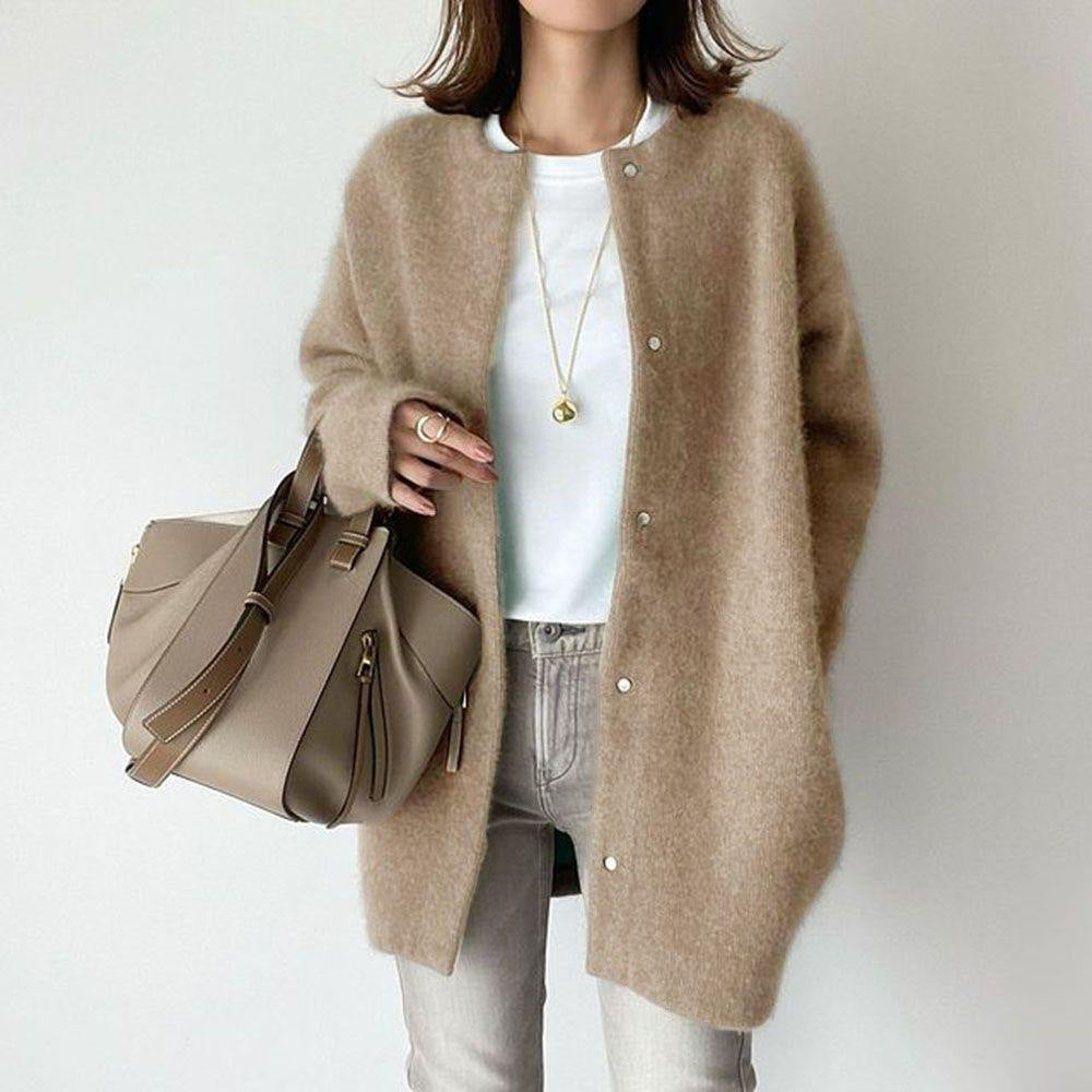 Oversized Cardigan - Knitted - Button-Up - Cardigan Jacket - Winter Clothes for Women -Grace Aura