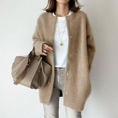 Oversized Cardigan - Knitted - Button-Up - Cardigan Jacket - Winter Clothes for Women -Grace Aura