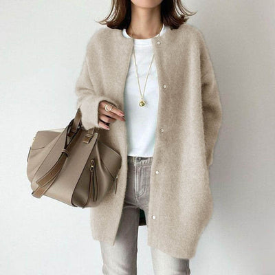Oversized Cardigan - Knitted - Button-Up - Cardigan Jacket - Winter Clothes for Women -Grace Aura