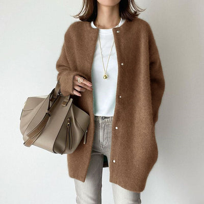 Oversized Cardigan - Knitted - Button-Up - Cardigan Jacket - Winter Clothes for Women -Grace Aura