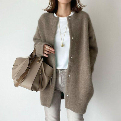 Oversized Cardigan - Knitted - Button-Up - Cardigan Jacket - Winter Clothes for Women -Grace Aura