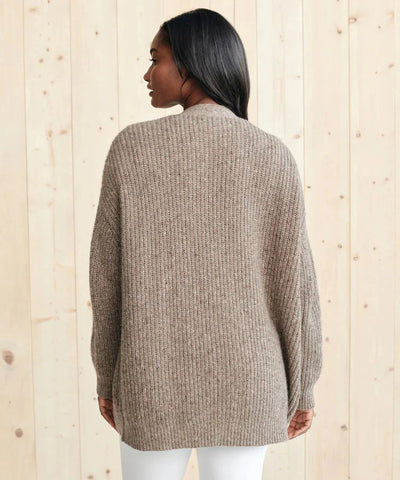 Oversized Cardigan - Women's Button-Up V-Neck Knitted Cashmere Cardigan-Grace Aura