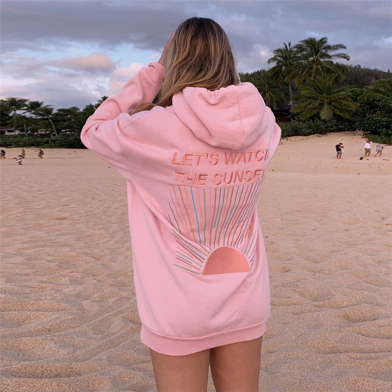 Oversized Hoodie - Women's Cozy Printed Pullover Hoodie for Winter-Grace Aura