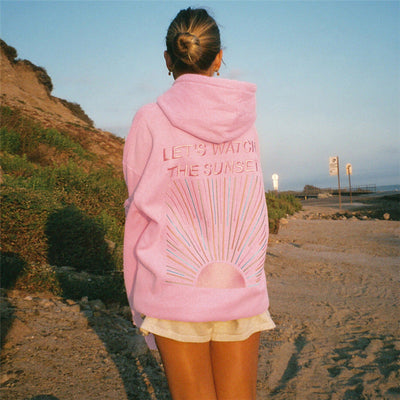 Oversized Hoodie - Women's Cozy Printed Pullover Hoodie for Winter-Grace Aura
