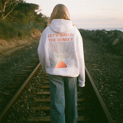 Oversized Hoodie - Women's Cozy Printed Pullover Hoodie for Winter-Grace Aura