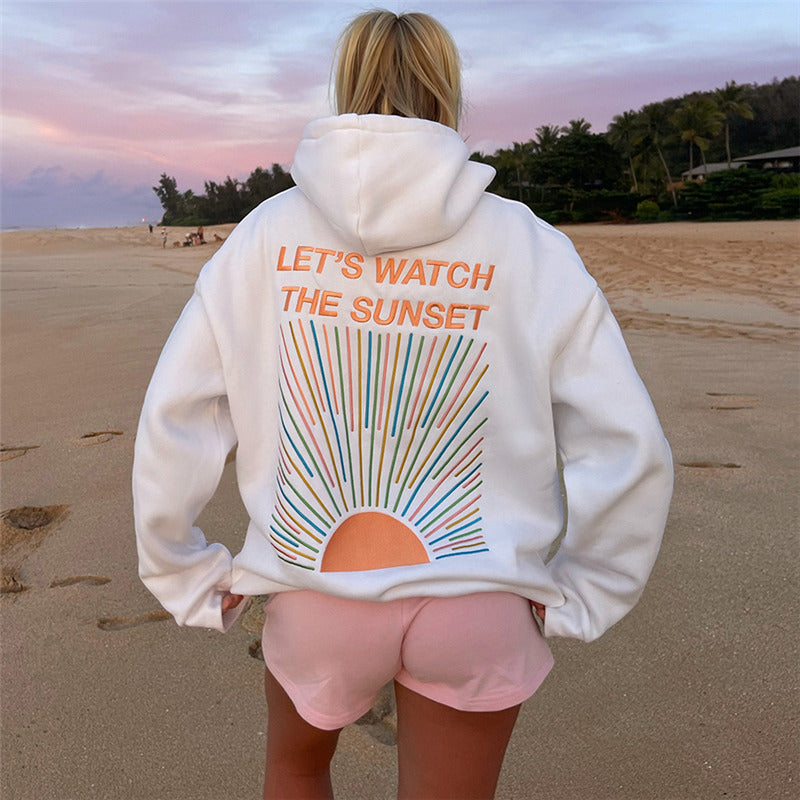 Oversized Hoodie - Women's Cozy Printed Pullover Hoodie for Winter-Grace Aura