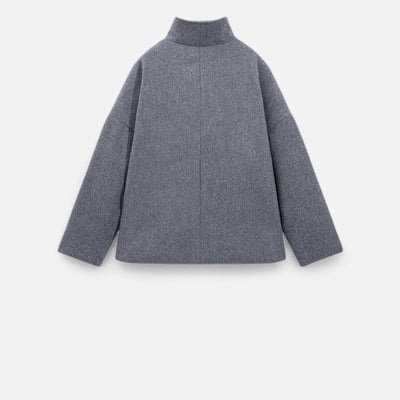 Oversized Jacket - Women's Double Breasted Short Trench Coat-Grace Aura