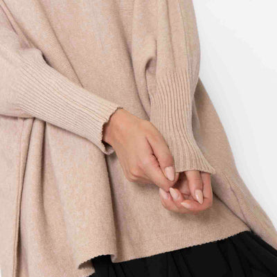 Oversized Jumper | Batwing | Boatneck | Oversized Pullover | Women's Knitwear-Grace Aura