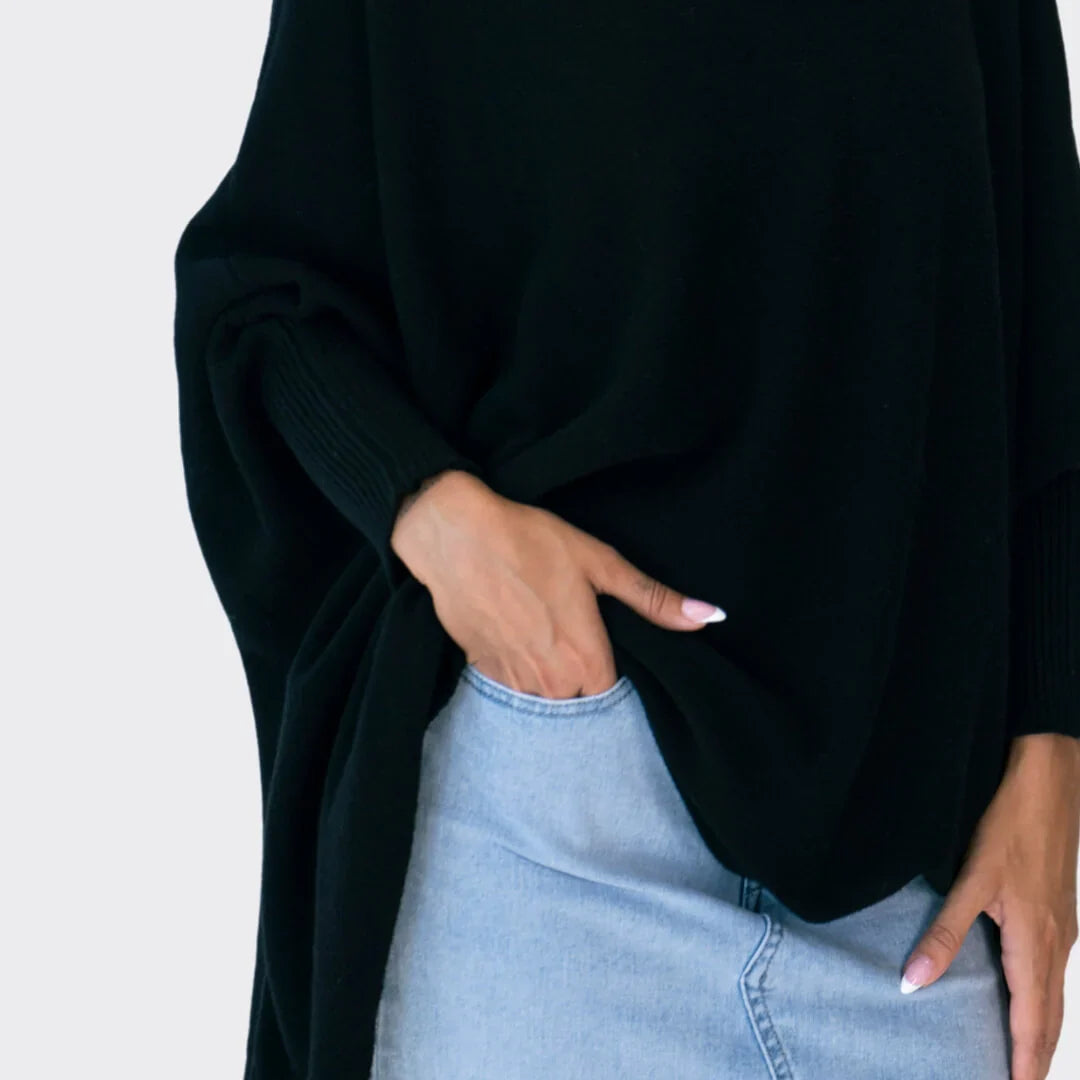 Oversized Jumper | Batwing | Boatneck | Oversized Pullover | Women's Knitwear-Grace Aura