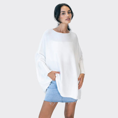 Oversized Jumper | Batwing | Boatneck | Oversized Pullover | Women's Knitwear-Grace Aura