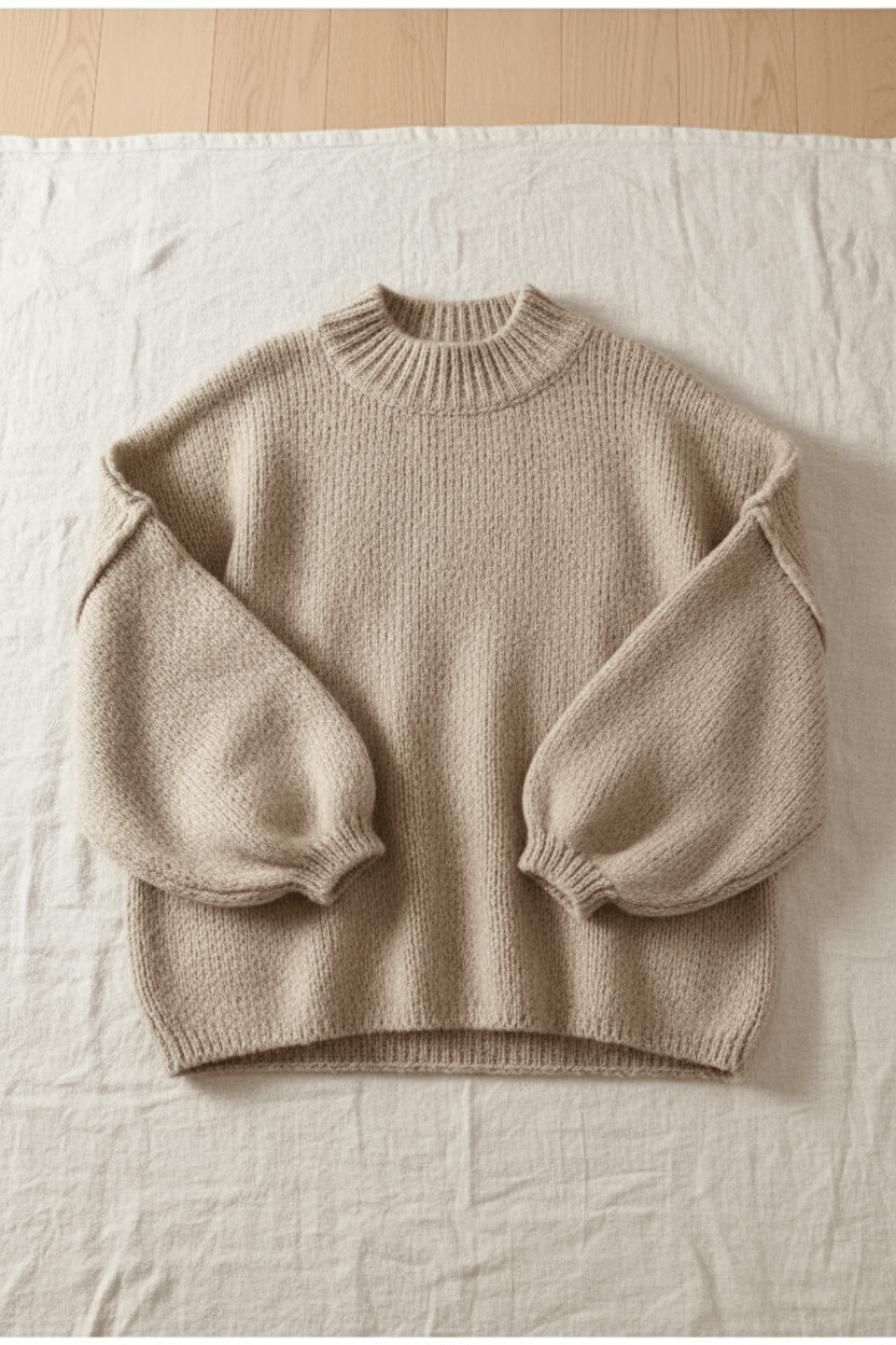 Oversized Jumper - Long - Chunky - Knitted Sweater - Women's Knitwear-Grace Aura