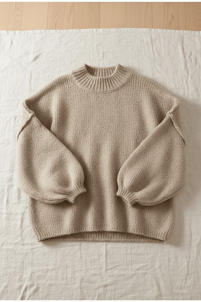 Oversized Jumper - Long - Chunky - Knitted Sweater - Women's Knitwear-Grace Aura