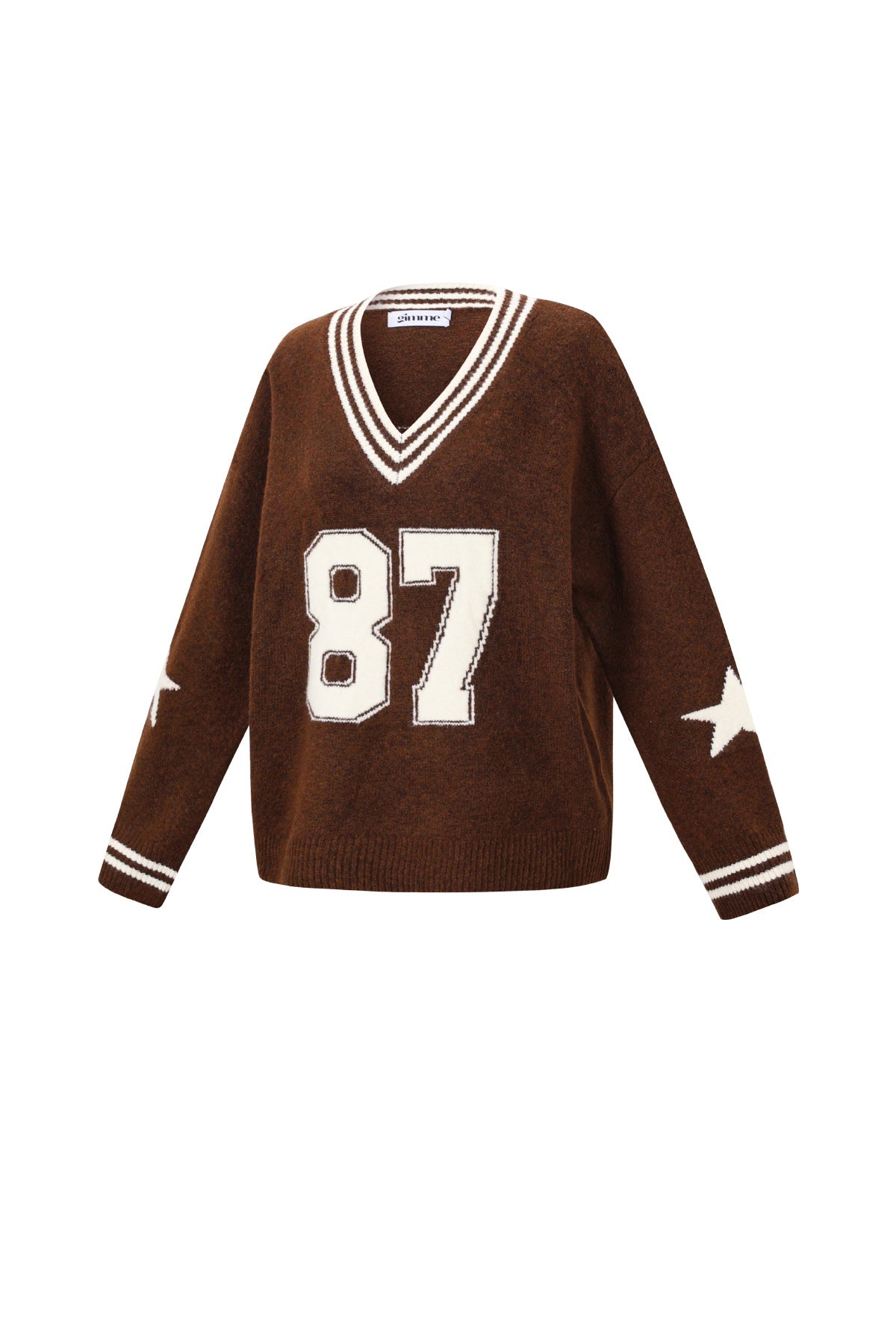 Oversized Jumper | NYC | V-Neck | Knitted Sweater | Women's Knitwear-Grace Aura