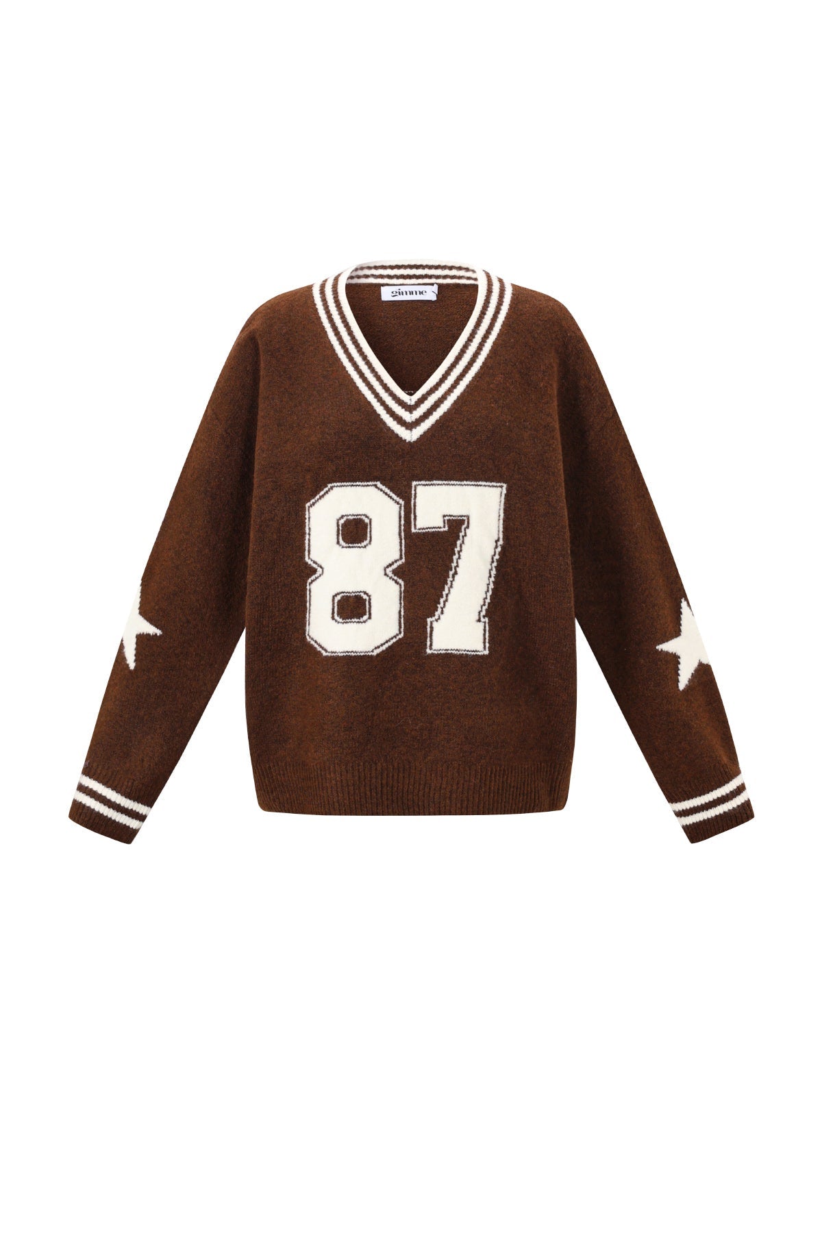 Oversized Jumper | NYC | V-Neck | Knitted Sweater | Women's Knitwear-Grace Aura