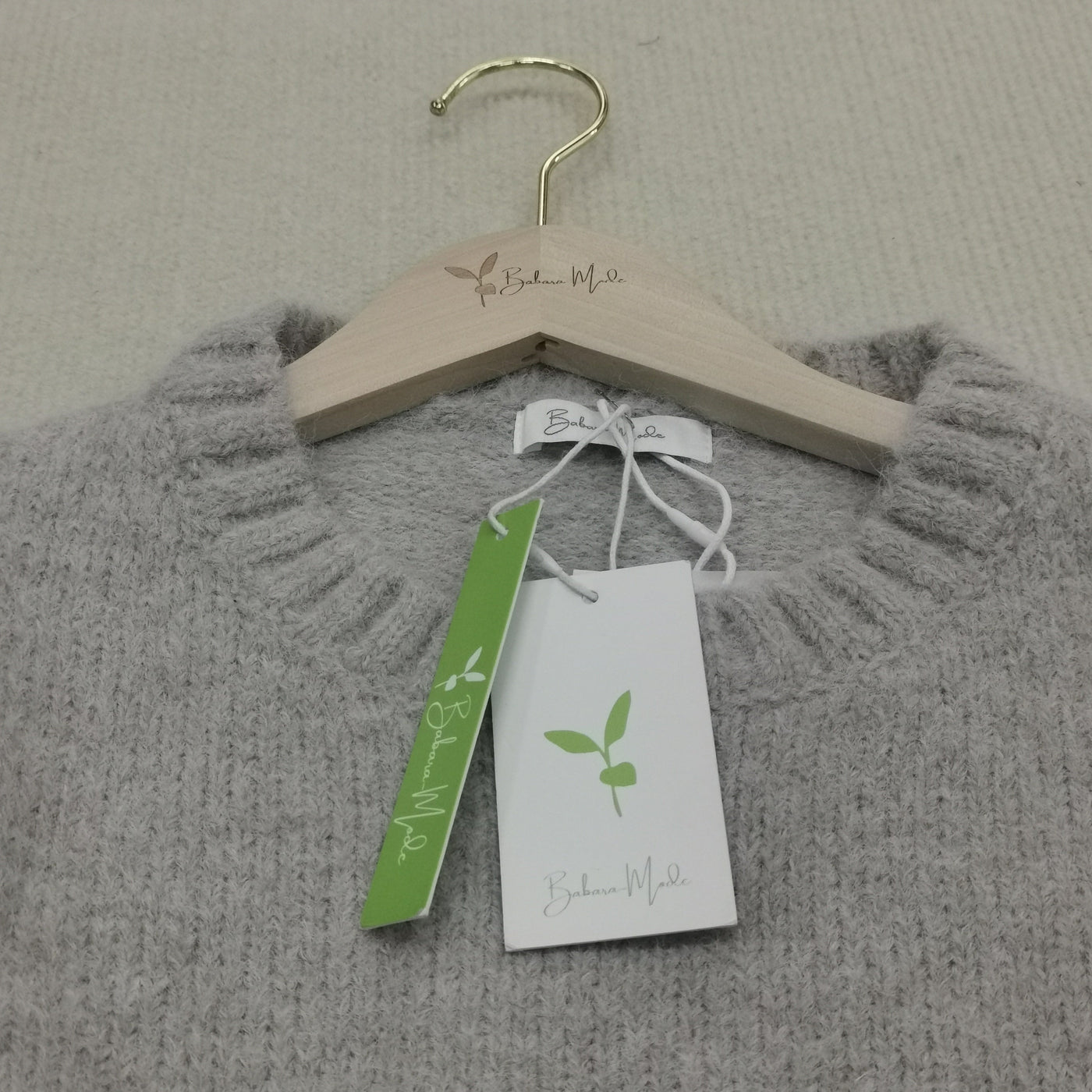 Oversized Jumper - Women's Light Grey Loose Fit Chunky Knit Jumper -Grace Aura