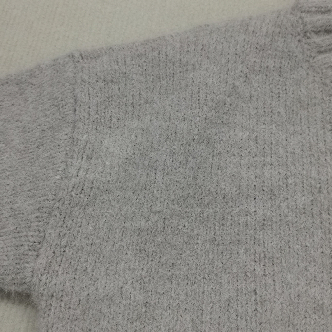 Oversized Jumper - Women's Light Grey Loose Fit Chunky Knit Jumper -Grace Aura