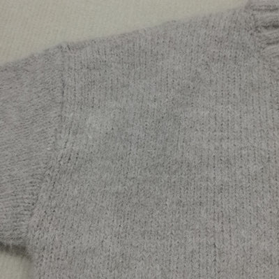 Oversized Jumper - Women's Light Grey Loose Fit Chunky Knit Jumper -Grace Aura
