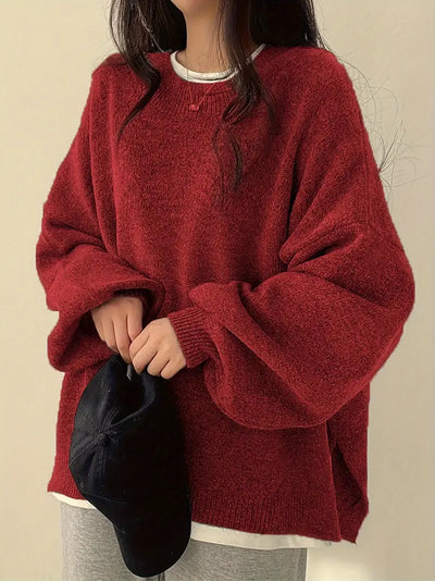 Oversized Pullover - Knitted - Chunky - Oversized Jumper - Jumper for Women-Grace Aura